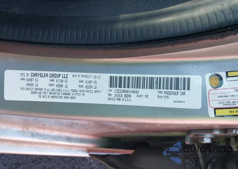 2014 Dodge Avenger Se from USA, damaged, VIN 1C3CDZAB4EN140430